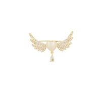Moda Spilla d'amore con ali d'angelo Accessori for vestiti con spilla semplice e carino Crystal Brooch