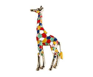 Moda Spilla Giraffa Colorata Spilla Pin Collare Distintivo Vestiti Decor Decorativo Portatile e Utile Attractive Design