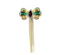 Moda Spille di prua fatta con strass for le donne lunghe nappe bellissime perline di cristallo monili di cristallo Crystal Brooch