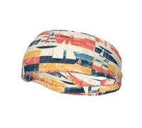 Moda sport decorativo fascia per il sudore YYHWHJDE parole strisce yacht Pattern Fasce per uomini e donne