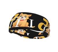 Moda sport decorativo fascia sudore YYHWHJDE combinazione di cucciolo e lettere Pattern Fasce per uomini e donne