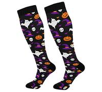 Moda Sportive Running Calzini Halloween Ghost Sportivi Calze, Antiscivolo Calzini da Lavoro, Indoor, Sport, Outdoor, 50cm