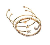 Moda stella e luna braccialetto cinque punte stella pesca cuore quattro pezzi set pratico