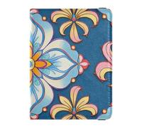 Moda Stile Boemia Gigli Lirio Cuoio decorativo Passaporto Titolare Della Carta Della Copertura Combo Portafoglio Combo Porta Passaporto Ultra Sottile, moda stile bohemien gigli Lirio, 1 size