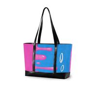 Moda Street Graffiti Pittura Blu Rosa Impermeabile borse del computer portatile con cerniera borsa per le donne lavoro per Viaggi Piscina Nuoto Spiaggia Vacanza Necessità con tablet