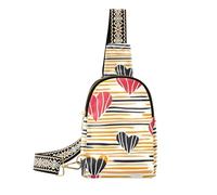 Moda Stripe Semplice Linea Cuore San Valentino cross body borse moda fanny pack petto per il giorno pack