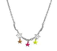 Moda Trend Luce Lusso Collarbone Catena Temperamento Semplice Freddo Cinque Punte Stella Collana Collarbone Catena Collana, Misura unica, come descritto, come descritto