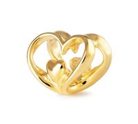Moda Trollbeads Cuore a cuore, placcato oro