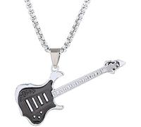 Moda Unisex Ciondolo per Chitarra Collana a Catena Lunga in Acciaio Inossidabile Gioielli per Feste, Collana di Gioielli per Ragazze per Le donneDurability