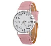 Moda unisex divertente formula matematica orologio da polso in pelle al quarzo PU analogico NovitàDisponibili e professionali.