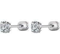 Moda Unisex Rotonda Cubic Zirconia Acciaio al Titanio Orecchini Gioielli Regalo, Orecchini per Le Donne Ragazze Beautiful Design