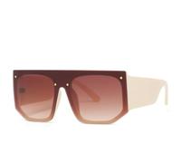 Moda Vintage Oversize Occhiali Da Sole Donne Uomini Lusso Flat Top Big Frame Uv400