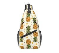 Moda Zaino Monospalla Pineapple Art Borsa A Tracolla Militare Poliestere Borsa Pettorale per Trekking Uomo Ciclismo