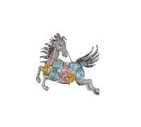 Moda Zodiaco Cavallo Spilla Personalizzato Strass Pony Risvolto Spille per le Donne Uomini Vestito Accessori di Abbigliamento Regali di Capodanno, 1.0*1.0*1.0