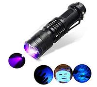 modaao Torcia con torcia UV, One Mode 300LM Zoomable 396nm UV-Ultravioletto LED Blacklight per il rilevamento di macchie di cani da compagnia Controllo del denaro del passaporto, cosmetici e altro