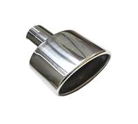 MODADA Terminali di scarico 1 Pcs Universal Car Punte Di Scarico In Acciaio Inossidabile Tubi Di Scarico Punta Ovale OD 54MM ID 51MM Tubo di scappamento finale