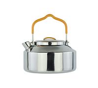 MODALI Bollitore dell'Acqua e Tè Bollitore Portatile Inossidabile Teiera Caffettiere,Acciaio Inox, Manico Ergonomico,per Outdoor Campeggio Escursione Ultraleggero-1L