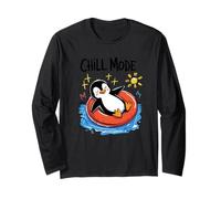 modalità Chill Penguin Floating Summer Vacation Sun Fun Maglia a Manica