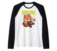 modalità di Gioco sensoriale Amichevole Red Panda Cute Gamer Maglia con Maniche Raglan