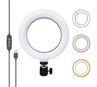 ModalitÃ di illuminazione: luce ad anello a LED, supporto universale per telefono con asta per fotografia e trucco.