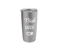 Modalità Nick Activa Nome Divertente Bicchiere termico in acciaio inox doppia parete