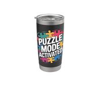 Modalità Puzzle Attivato Jigsaw Puzzle Lovers Game Bicchiere termico in acciaio inox doppia parete