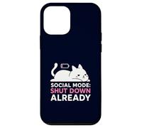 Modalità sociale Arresta il meme già introverso della batteria scarica del gatto Custodia per iPhone 12 mini