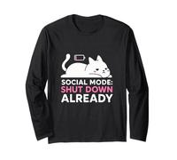 modalità Sociale Arresta Il Meme già introverso della Batteria scarica del Gatto Maglia a Manica