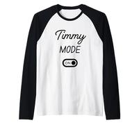 modalità Timmy Activa Nome Divertente Maglia con Maniche Raglan