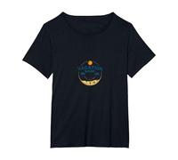 modalità Vacanza Vacanza Spiaggia Tropicale Relax Maglietta, Donna Plus-Size, Nero, 6X