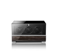 MODALO Clasico Premium Carica orologi - Watch Winder per 3 orologi, design di lusso con display touch, motore silenzioso, programmi regolabili individualmente, lavorazione di alta qualità, Macassar