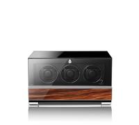 MODALO Clasico Premium Carica orologi - Watch Winder per 3 orologi, design di lusso con display touch, motore silenzioso, programmi regolabili individualmente, lavorazione di alta qualità, palissandro