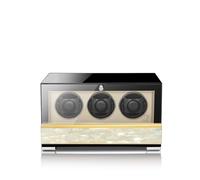 MODALO Clasico Premium Carica orologi - Watch Winder per 3 orologi, design di lusso con display touch, motore silenzioso, programmi regolabili individualmente, lavorazione di alta qualità, madreperla