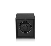 MODALO Twist - Caricatore automatico per 1 orologio - Watch Winder - motore silenzioso 900 TPD, legno massiccio e pelle, superficie antigraffio, per uomo e donna, nero opaco
