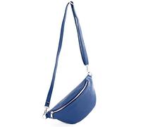 modamoda de - Borsa Italiana manuale/sera piccola in pelle T77, Colore:blu
