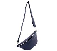 modamoda de - Borsa Italiana manuale/sera piccola in pelle T77, Colore:Dark Blue