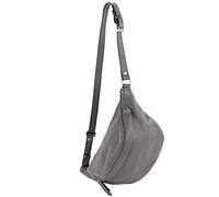 modamoda de - Borsa Italiana manuale/sera piccola in pelle T77, Colore:grigio grafite