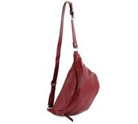 modamoda de - Borsa Italiana manuale/sera piccola in pelle T77, Colore:Rosso Purpureo