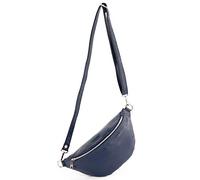 modamoda de - Borsa Italiana manuale/sera piccola in pelle T77, Colore:zaffiro