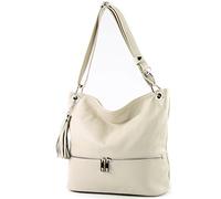 modamoda de -. Ital signore borsa in pelle tracolla borsa tracolla in pelle borsa T143, Colore:Crema2