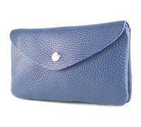 Modamoda de P11 Portafoglio Medio Donna in Pelle Handmade in Italy, Blu Signalblau, M