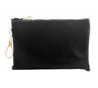 modamoda de Portamonete da donna P13, in pelle, realizzato a mano in Italia, Nero , X-Small, Classico
