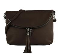 modamoda de T07L / T139L Donna Pelle Piccola Borsa a Tracolla 2 Modelli Made in Italy, cioccolata fondente, s