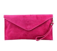 modamoda de - T106 - ital. pochette da sera in pelle scamosciata, Colore: rosa., s
