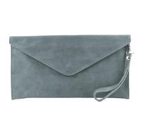 modamoda de T106, pochette, borsa da sera in pelle scamosciata, Grigio (grigio scuro), Small