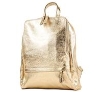 modamoda de - T138 Zainetto da donna in pelle, Giallo (gold), Medium