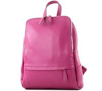 modamoda de - T138 Zainetto da donna in pelle, Rosso (Magenta), Medium