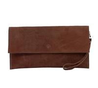 modamoda de T151 Borsa a tracolla/pochette da donna in pelle scamosciata e nabuk, borsa da sera, realizzata a mano in Italia, Rame, s