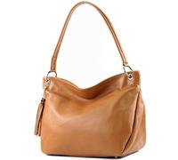 modamoda de - T154 - Borsa a tracolla in pelle, Camel2021, M