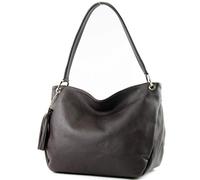 modamoda de - T154 - Borsa a tracolla in pelle, cioccolata fondente, M